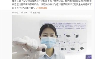 全自主可控！国内首款实用化抗量子密码芯片“密芯PQC01”发布!
