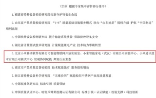 小米武汉智能家电实验中心入选全国典型案例！专家评分排名第5 ！