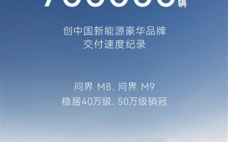 坐稳国产豪车第一：均价40万的问界累计卖出了70万辆！
