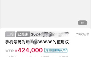 42.4万元成交！江苏888888手机靓号成功拍卖！