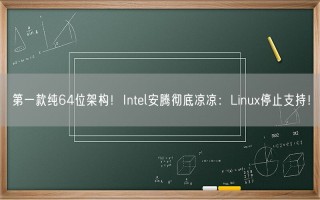 第一款纯64位架构！Intel安腾彻底凉凉：Linux停止支持！