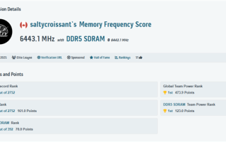 内存超频新世界记录诞生！惊人的DDR5-12886MT/s！