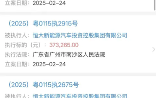 累计已超19亿元！恒大汽车新增多项被执行人信息！