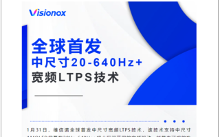 国屏突破！维信诺全球首发中尺寸20-640Hz+宽频LTPS技术：高刷天花板！