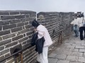 女子在长城刻字 游客拦都拦不住：警方已立案！