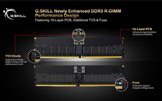 芝奇发布16层PCB DDR5 R-DIMM内存：支持电压保护！