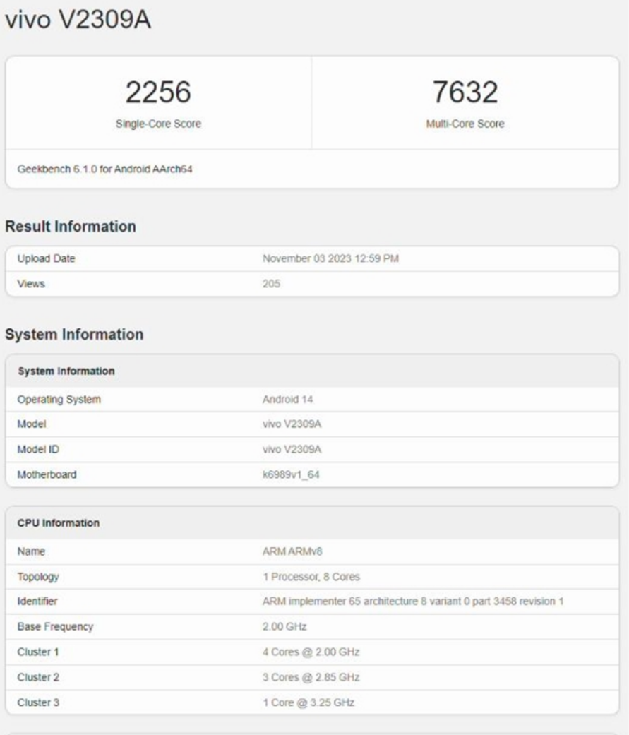 vivo X100现身Geekbench：搭载天玑9300、12GB内存！-第2张图片