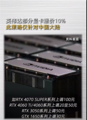 显卡又要涨价了！英伟达要对中国大陆显卡涨价 这些型号涨幅10%！-第1张图片